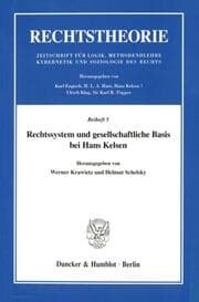 Cover von Rechtssystem und gesellschaftliche Basis bei Hans Kelsen.