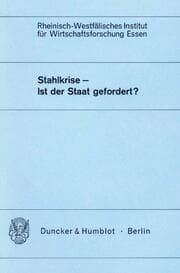 Cover von Stahlkrise - Ist der Staat gefordert?
