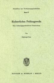 Cover von Richterliches Prüfungsrecht.
