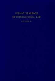 Cover von German Yearbook of International Law - Jahrbuch für Internationales Recht.