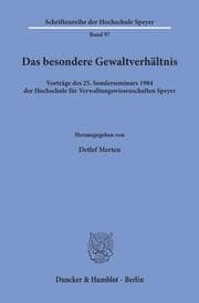 Cover von Das besondere Gewaltverhältnis.
