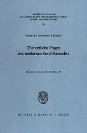 Cover von Theoretische Fragen des modernen Seevölkerrechts.