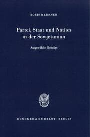 Cover von Partei, Staat und Nation in der Sowjetunion.