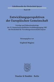 Cover von Entwicklungsperspektiven der Europäischen Gemeinschaft.