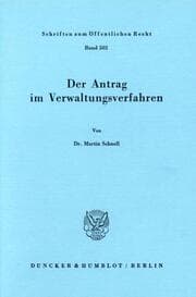 Cover von Der Antrag im Verwaltungsverfahren.