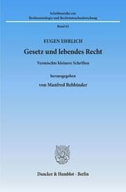 Cover von Gesetz und lebendes Recht.