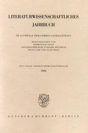 Cover von Literaturwissenschaftliches Jahrbuch