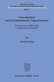 Cover von Umweltschutz durch Internationale Organisationen.