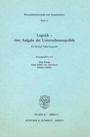 Cover von Logistik - eine Aufgabe der Unternehmenspolitik.