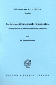 Cover von Freiheitsrechte und soziale Emanzipation.