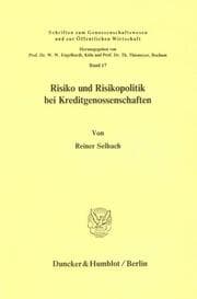 Cover von Risiko und Risikopolitik bei Kreditgenossenschaften.