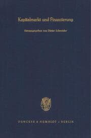 Cover von Kapitalmarkt und Finanzierung.