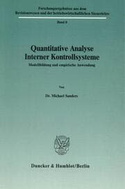 Cover von Quantitative Analyse Interner Kontrollsysteme.