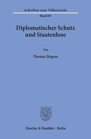 Cover von Diplomatischer Schutz und Staatenlose.