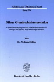 Cover von Offene Grundrechtsinterpretation