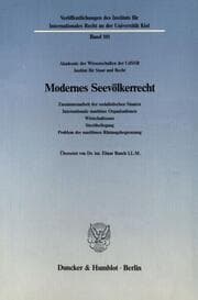 Cover von Modernes Seevölkerrecht.