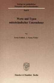 Cover von Werte und Typen mittelständischer Unternehmer.