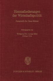 Cover von Herausforderungen der Wirtschaftspolitik.