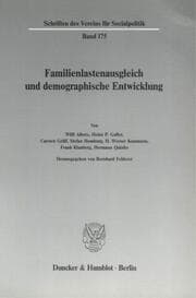 Cover von Familienlastenausgleich und demographische Entwicklung.