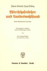 Cover von Wirtschaftslehre und Landeswohlstand.