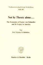 Cover von Not by Theory alone ...