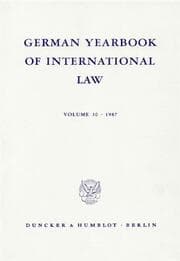 Cover von German Yearbook of International Law - Jahrbuch für Internationales Recht.