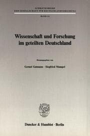 Cover von Wissenschaft und Forschung im geteilten Deutschland.