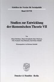 Cover von Probleme der Konjunkturtheorie im ausgehenden 19. Jahrhundert.