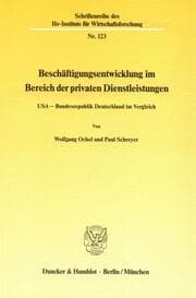 Cover von Beschäftigungsentwicklung im Bereich der privaten Dienstleistungen.