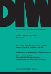 Cover von Investitionen, Beschäftigung und Produktivität.