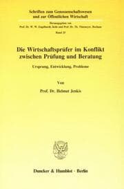 Cover von Die Wirtschaftsprüfer im Konflikt zwischen Prüfung und Beratung.