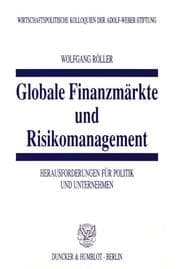 Cover von Globale Finanzmärkte und Risikomanagement.
