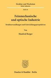 Cover von Feinmechanische und optische Industrie.