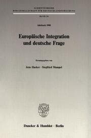 Cover von Europäische Integration und deutsche Frage.