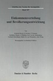 Cover von Einkommensverteilung und Bevölkerungsentwicklung.