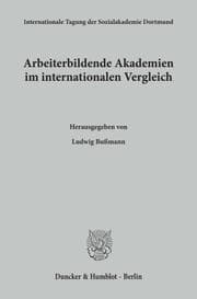 Cover von Arbeiterbildende Akademien im internationalen Vergleich.