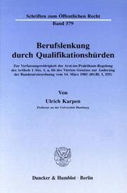 Cover von Berufslenkung durch Qualifikationshürden.