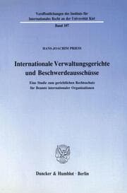 Cover von Internationale Verwaltungsgerichte und Beschwerdeausschüsse.