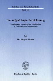 Cover von Die aufgedrängte Bereicherung.