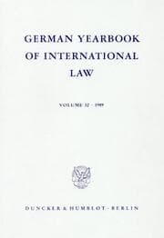 Cover von German Yearbook of International Law - Jahrbuch für Internationales Recht.