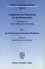 Cover von Organisation und Finanzierung der Rundfunkanstalten.