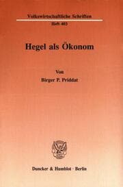 Cover von Hegel als Ökonom.