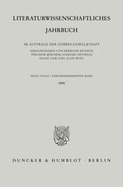 Cover von Literaturwissenschaftliches Jahrbuch