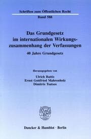 Cover von Das Grundgesetz im internationalen Wirkungszusammenhang der Verfassungen.
