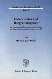 Cover von Föderalismus und Integrationsgewalt.