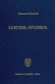 Cover von Goethe-Studien.
