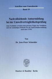 Cover von Nachvollziehende Amtsermittlung bei der Umweltverträglichkeitsprüfung.