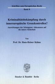 Cover von Kriminalitätsbekämpfung durch innereuropäische Grenzkontrollen?