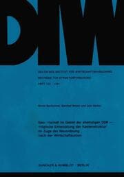 Cover von Bauwirtschaft im Gebiet der ehemaligen DDR -