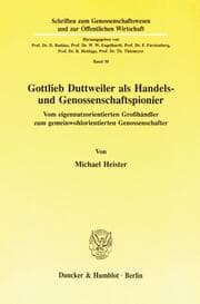 Cover von Gottlieb Duttweiler als Handels- und Genossenschaftspionier.